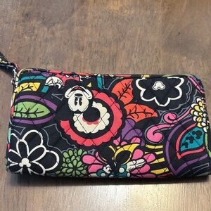 Vera Bradley Mickey and Minnie Vibrant Floral Women's wristlet